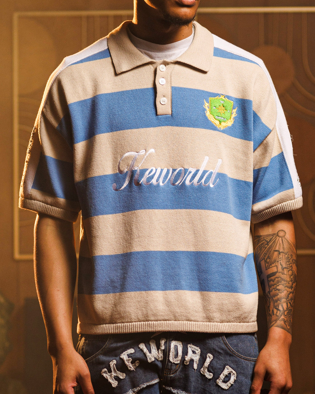 VINTAGE POLO TEE (AQUA)